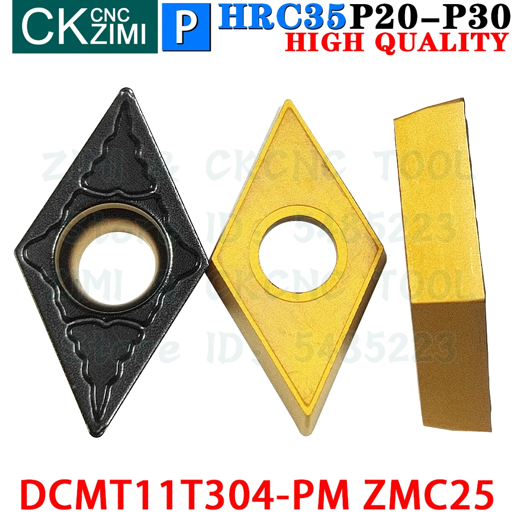 DCMT11T304-PM ZMC25 DCMT 11T304 PM ZMC25 Sisipan Karbida Alat Sisipan Pembalik Internal Eksternal Alat Pemotong Bubut Logam CNC DCMT 11T304 Alat pertukangan