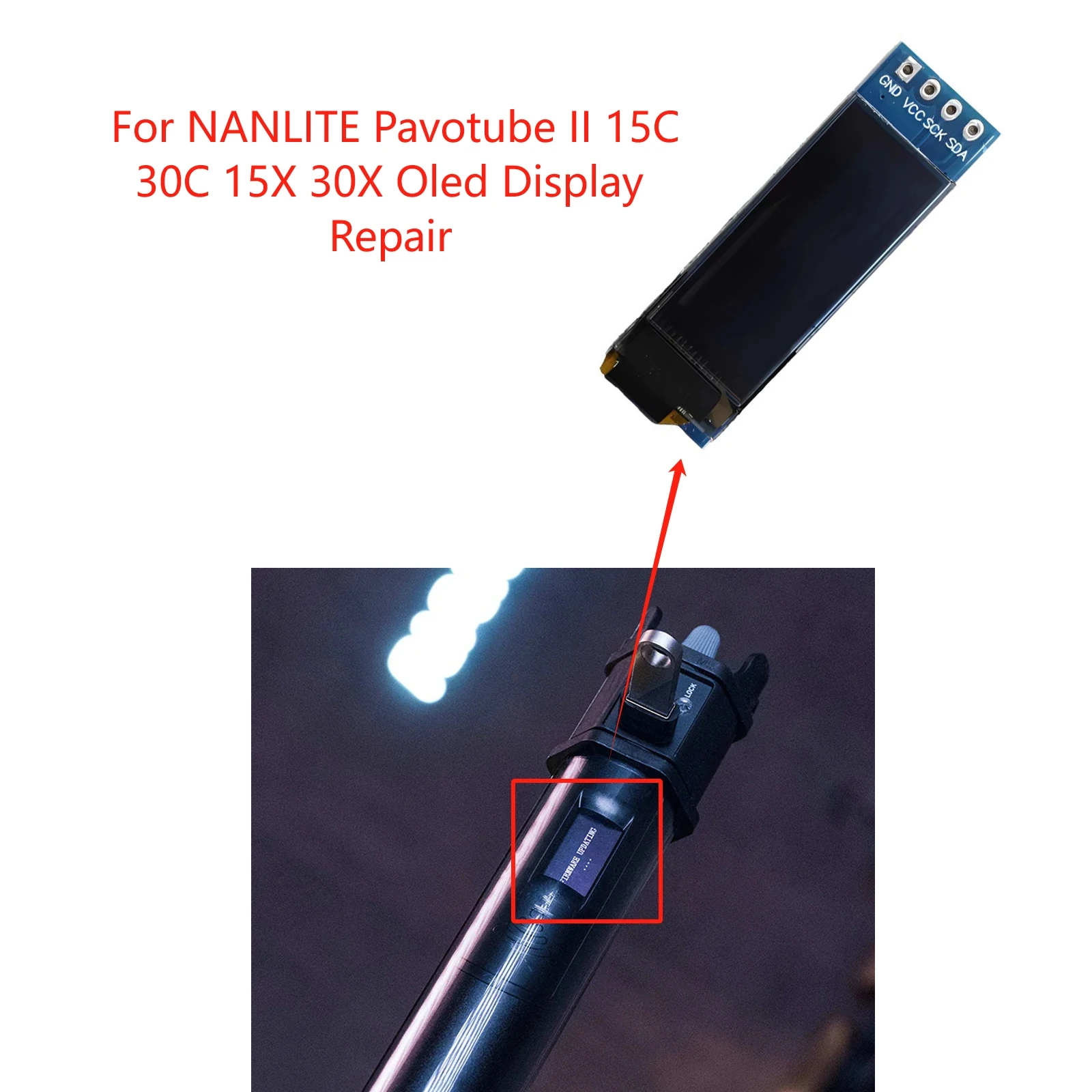 tela-mono-lcd-oled-para-reparo-nanlite-pavotube-ii-15c-30c-15x-30x