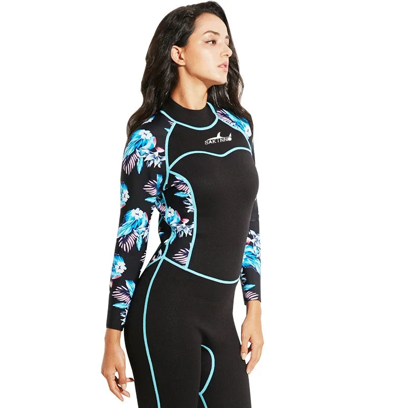 Women 2mm Neoprene Wetsuit Adult Surfing Swimming Diving Suit Printing Ladies Wet Suit Cold Water Scuba Snorkeling Spearfishing