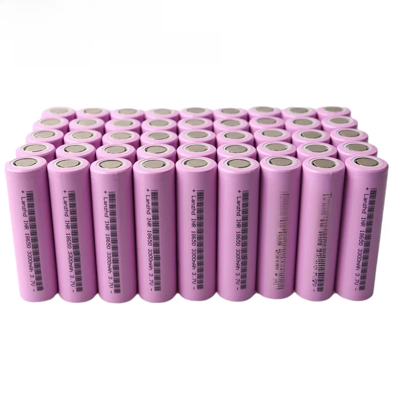 Bateria de lítio recarregável para bicicleta, bateria Li-ion, lanterna, 3.7V, 17A, 18650, 3300mAh,