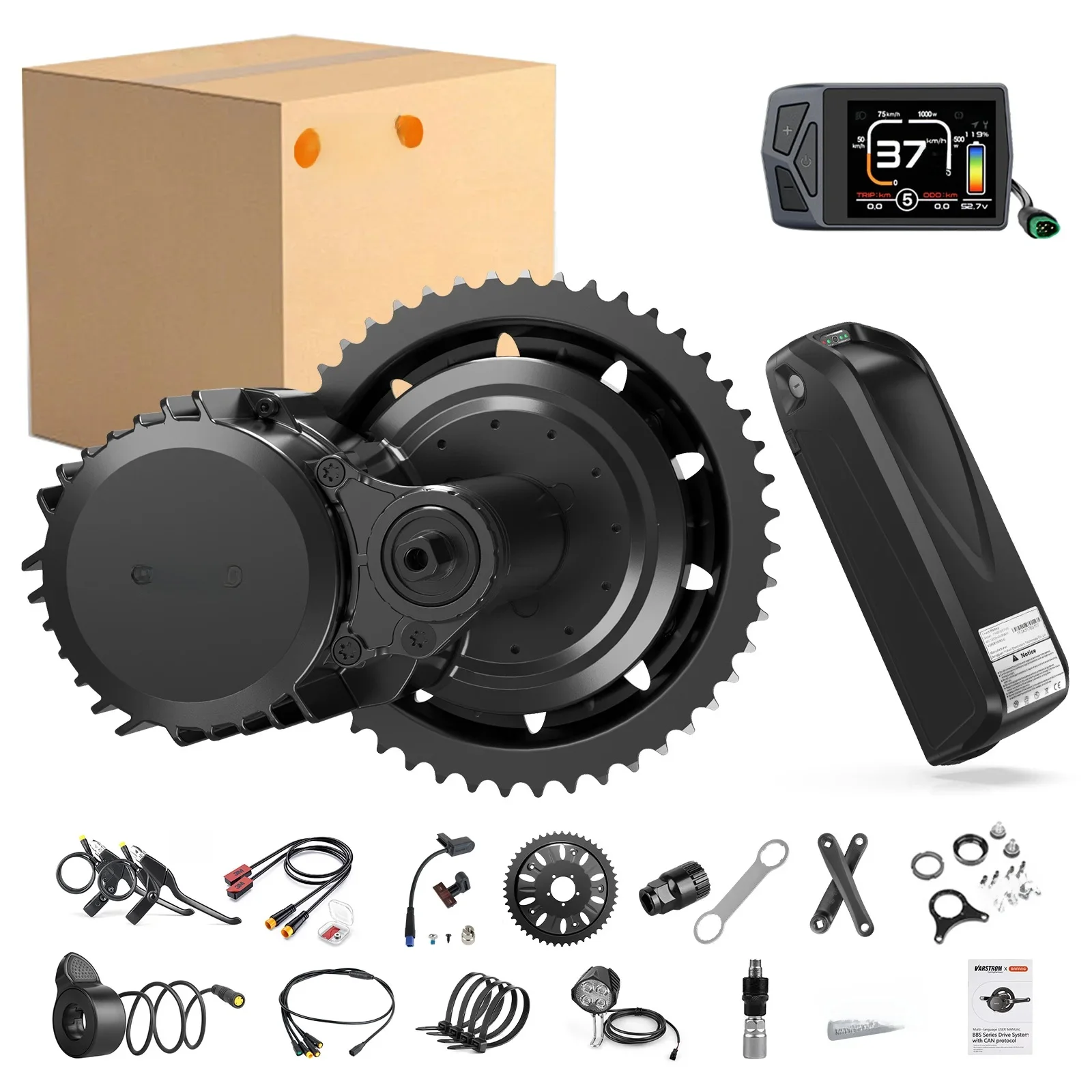 AliExpress BAFANG 48V750W 1000W BBS02B Mid Drive Motor Electric Bicycle Conversion Ebike Engin with Hailong 48V20Ah Lithium Battery kits