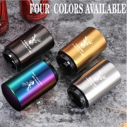Beer Bottle Opener (Multi-Color),1 PC Stainless Steel Automatic Push Down Quick To Open Small Portable Bottle Cap Openers