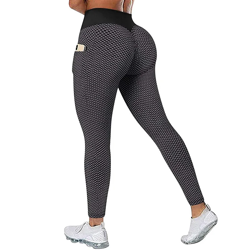 

Tinaa Women's Solid Color Leggings Sport Fitness Leggings for Going-out Casual Sports Occasion High-Waisted Pocket Hip Lift