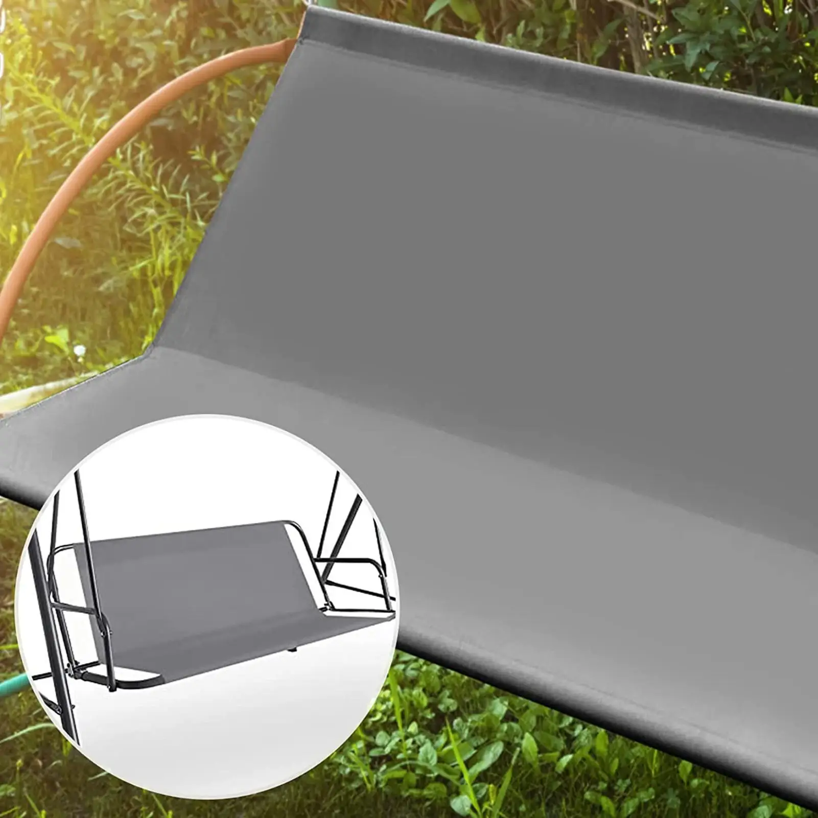 1PC Replaceable Swing Chair Seat Cover Outdoor 600D Thick Fabric Load-bearing Replacement Rainproof Garden Swing Seat Covers
