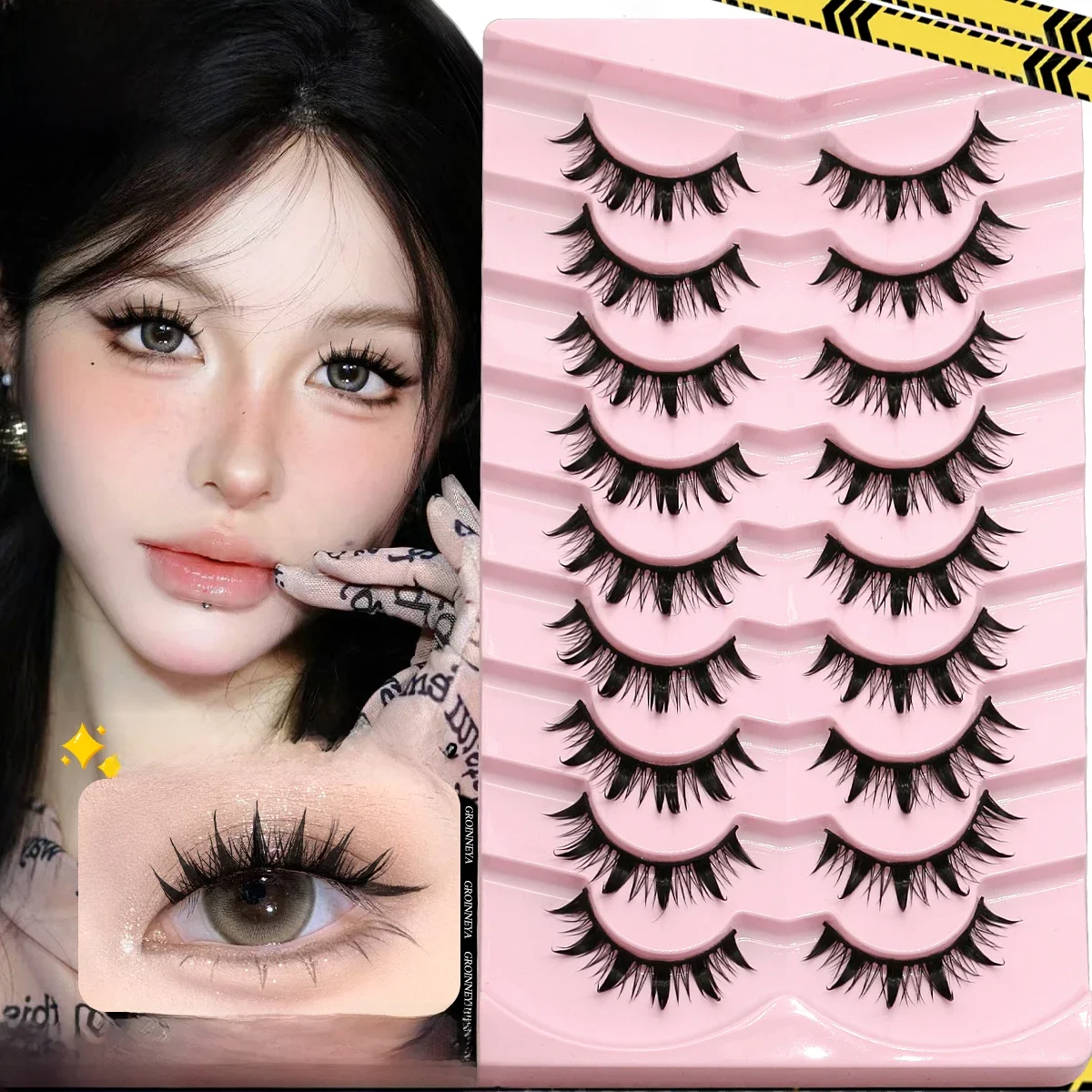 Manga Lashes Neue natürliche Manga-Wimpern Weiche Wimpern Dicke falsche Wimpern Make-up-Wimpern Wispy Manga Weiche Wimpernverlängerung Heiß
