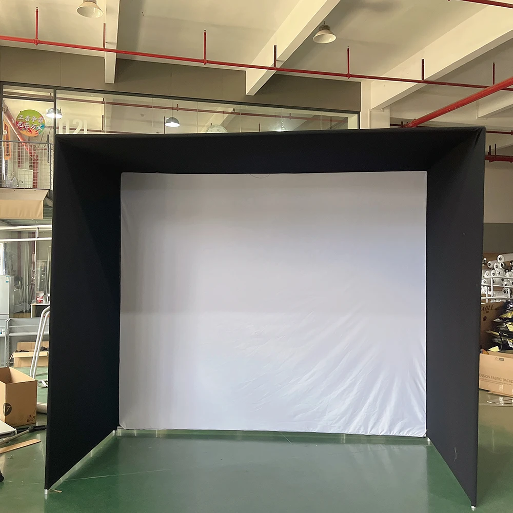 Golf Simulator-behuizing op maat met slagscherm Binnen Buiten Eenvoudig te monteren Golf Simulator-behuizing Kooistent