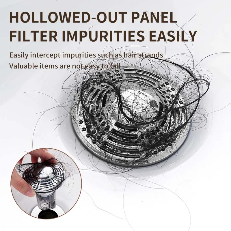 Universal Magnetic Anti Odor Sink Stopper Pop Up Bounce Core Washbasin Drain Filter Hair Catcher Insect Proof Bath Strainer Plug