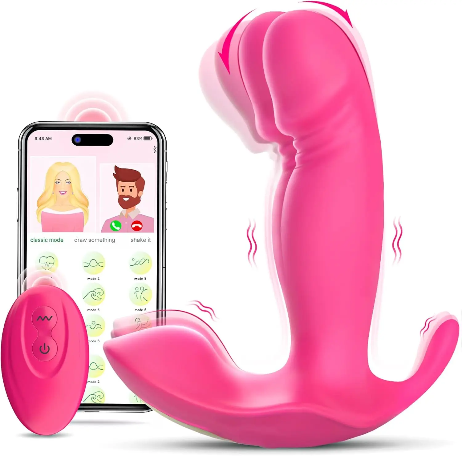 Dapat Dipakai G Spot Vibrator Dildo mainan seks dewasa untuk wanita atau Pria, aplikasi pengendali jarak jauh celana dalam getar Mini dengan 10 cepat bergoyang