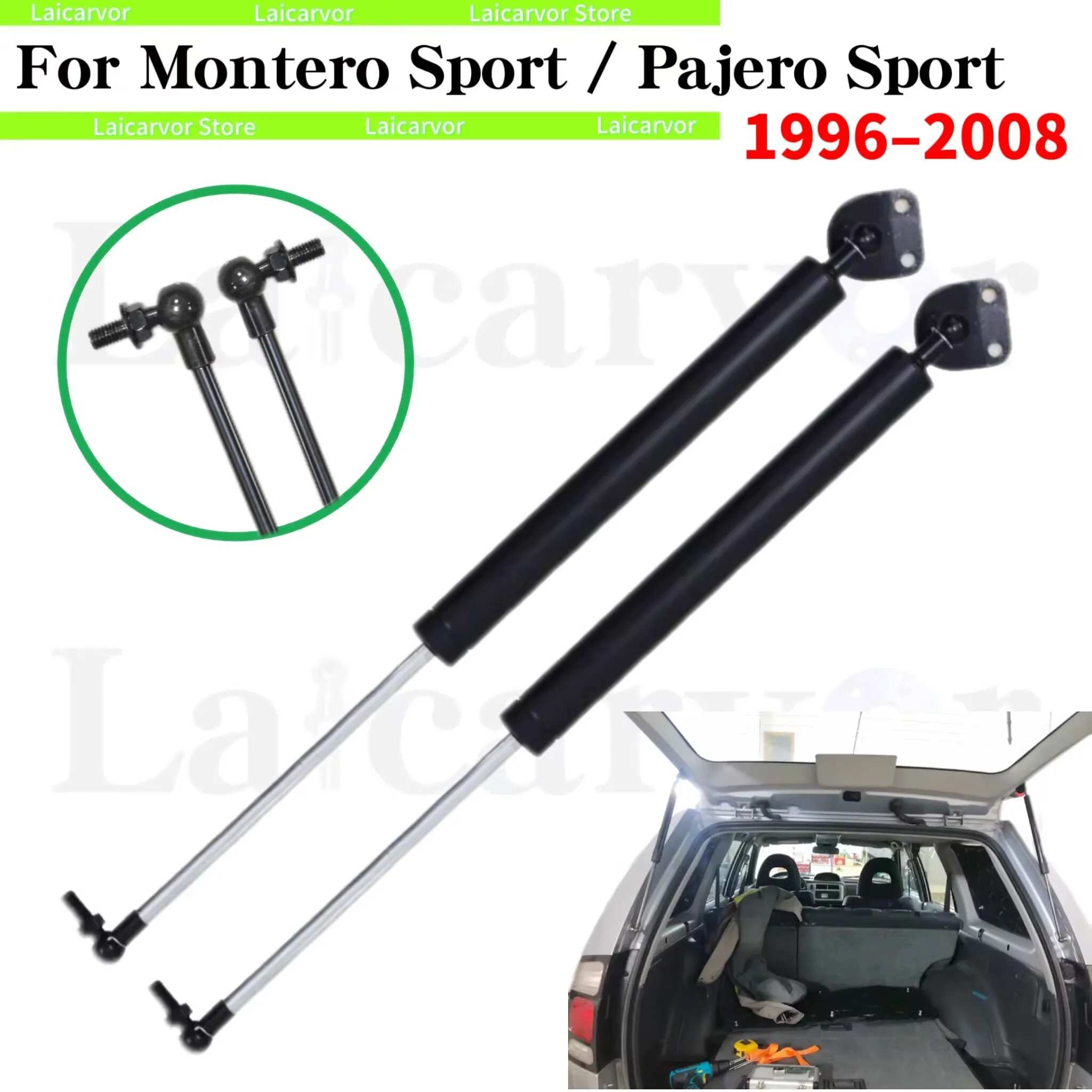 

2PCS Trunk Dampers For Mitsubishi Montero Sport (K80/K90/PA/PA II) SUV 1996-2008 Lift Supports Gas Struts Rear Tailgate Shocks