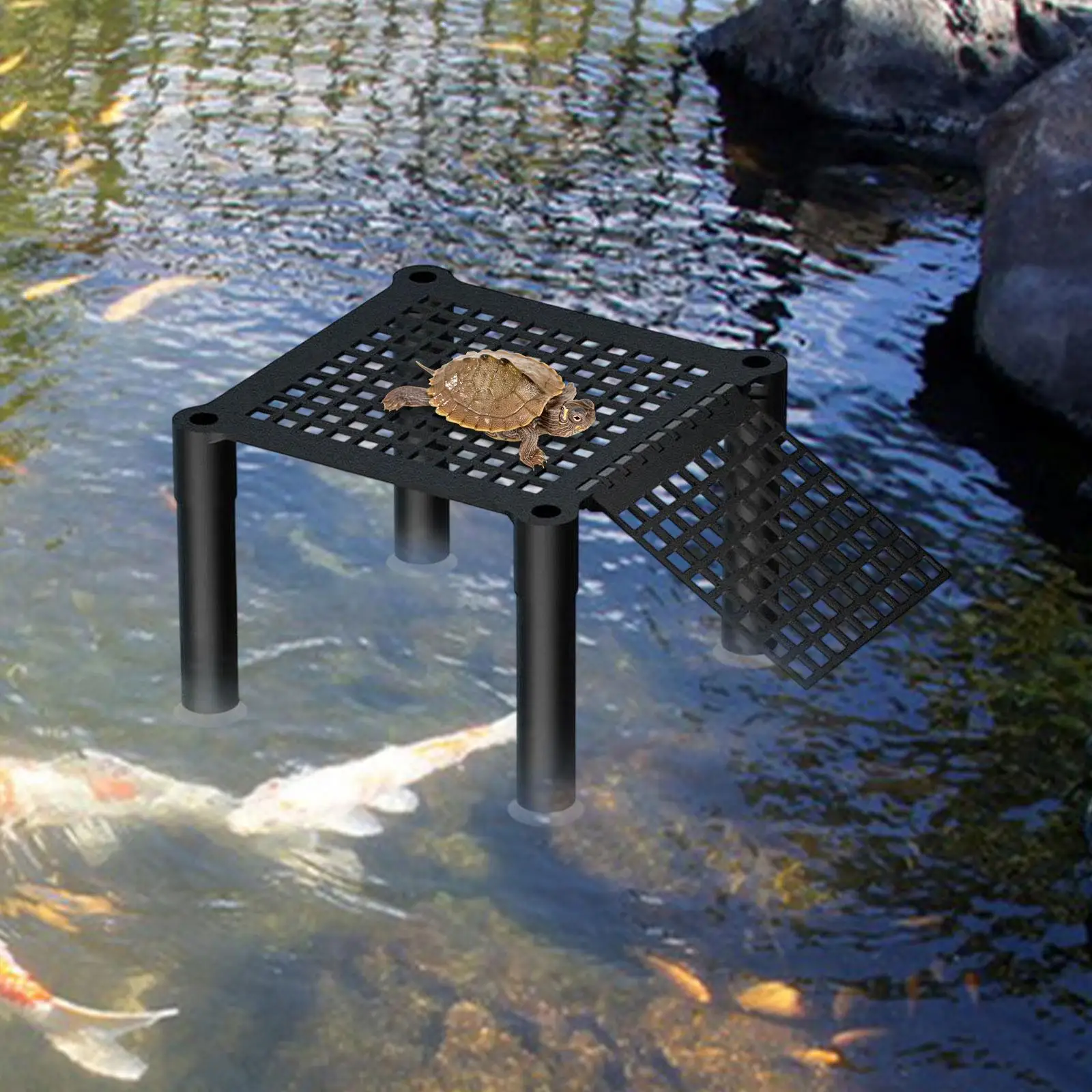 Turtle Basking Platform With Suction Cups Aquatic Reptile Ramp Dock Turtle Tank Accessories for Aquatic Pet Supplies
