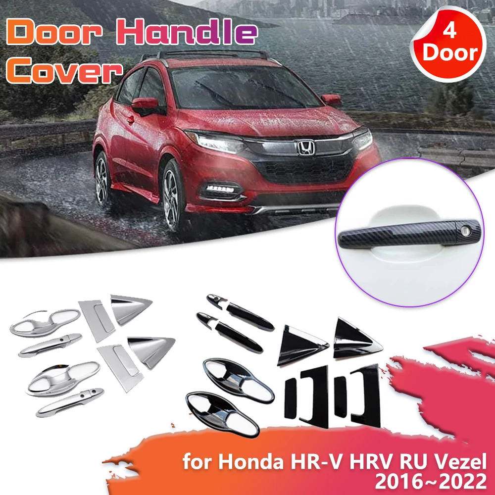 

Car Door Handle Cover for Honda HR-V HRV RU Vezel 2016~2022 2017 Sticker Trim Exterior Scratch Decor Cap Trim Cover Accessories