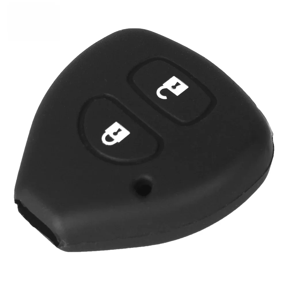 KEYYOU 2-przyciskowe silikonowe etui na kluczyk do TOYOTA Corolla Hilux Vitz Rav4 Aqua Camry, stylizacja samochodu — zdjęcie 2