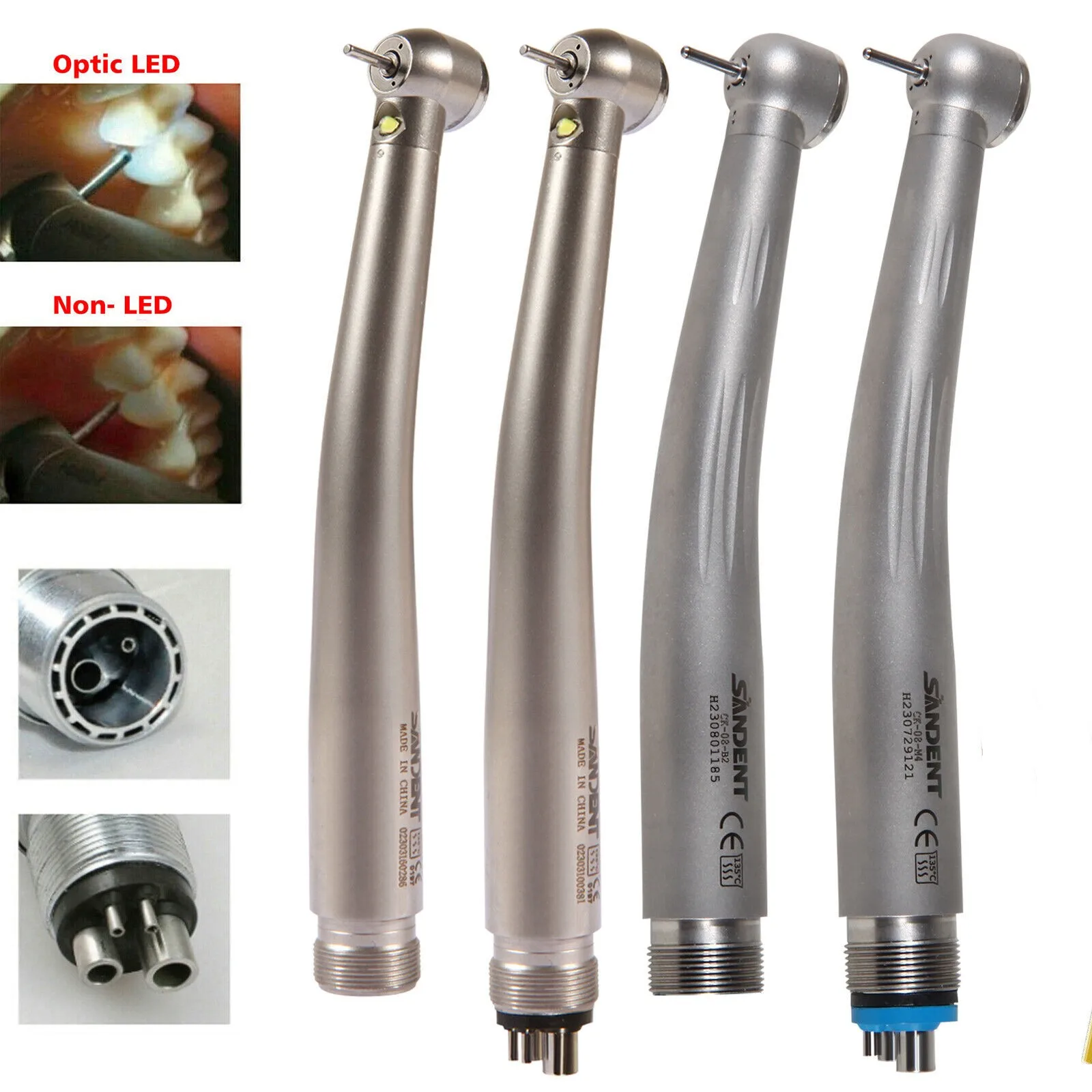 

Nsk/Kavo Style Dental E-generator LED Fiber Optic Handpiece /High Speed Ceramic Bearing Push Button Turbine 2/4Hole