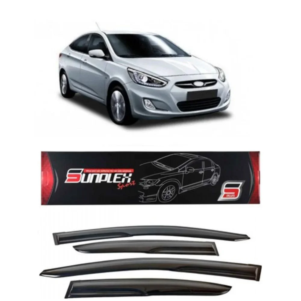 Car window accessories for Hyundai Accent Blue 2011-2017 Sport Style window deflector rain cover visor awnings Exterior Accessor