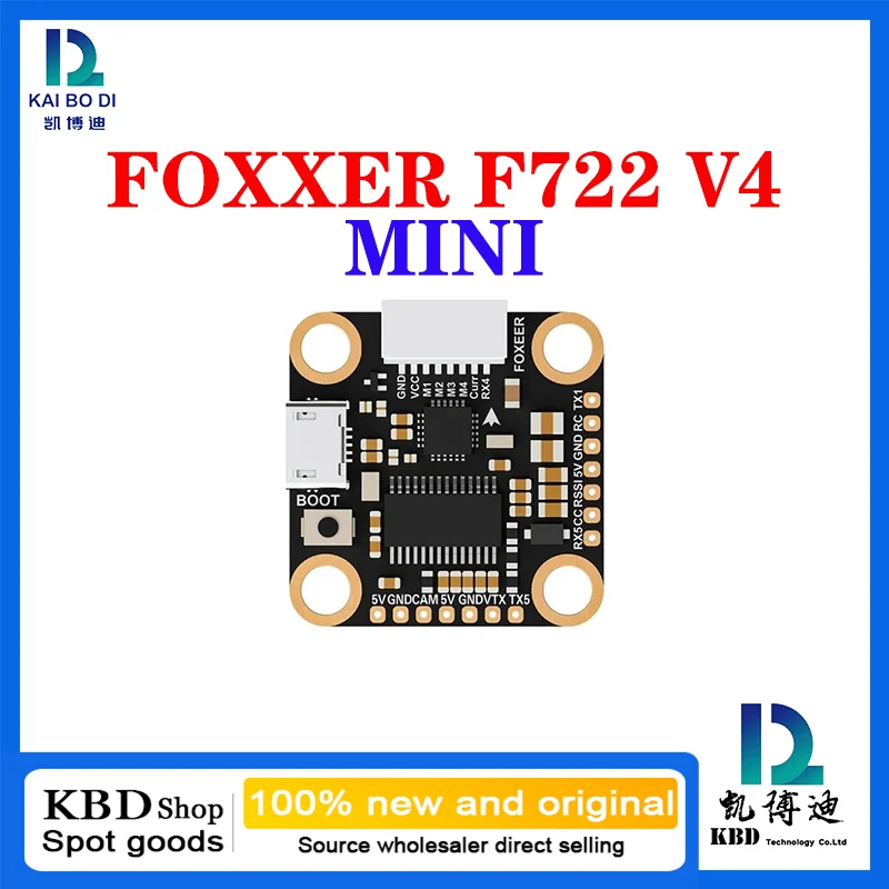 Controlador de voo e ESC STACK, Mini Drone FPV, FOXEER F722 V4, MPU6000, F722 V4, 60A, F722 V4