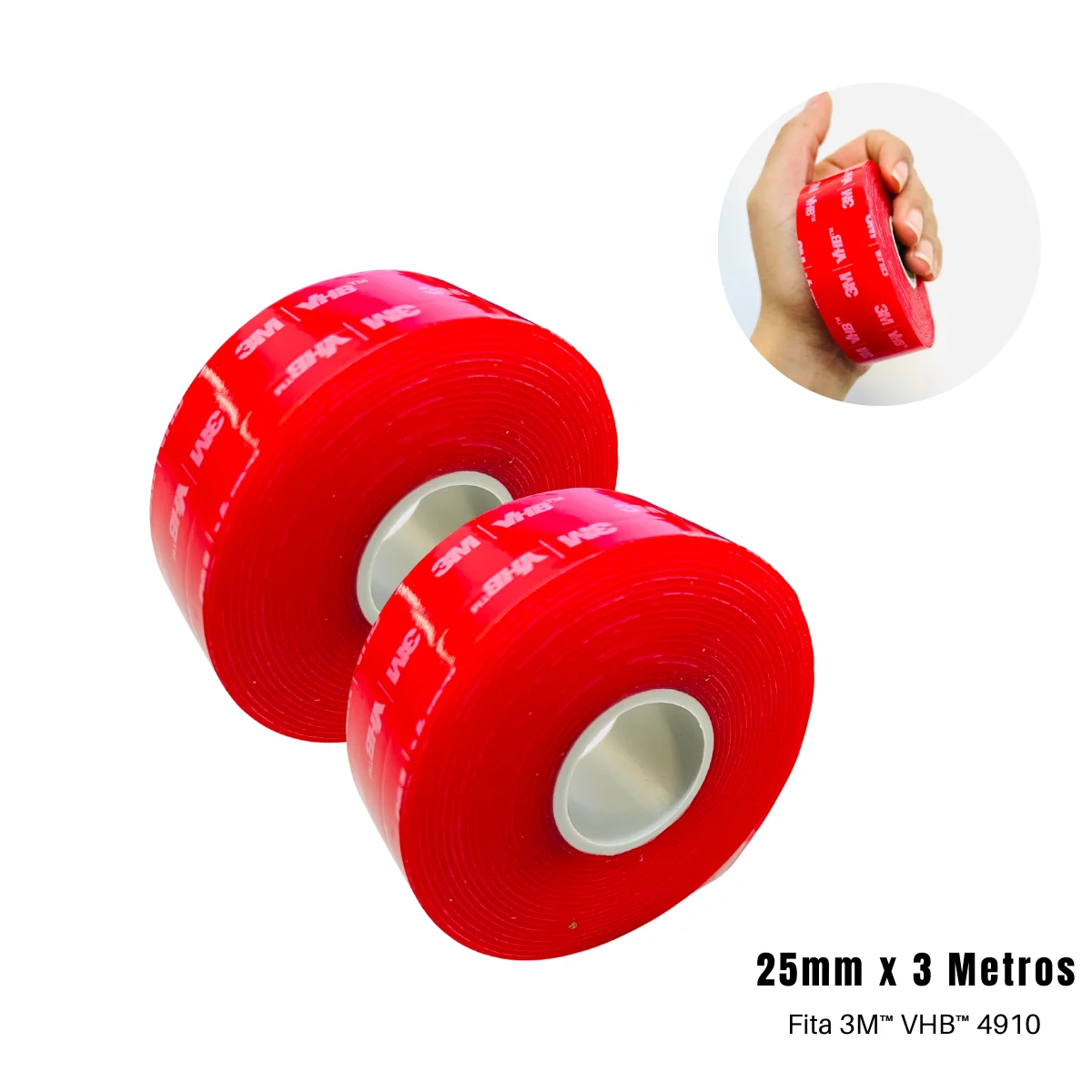 3M VHB Double Sided Adhesive Tape Extra Strong Clamping 25x3 Meters