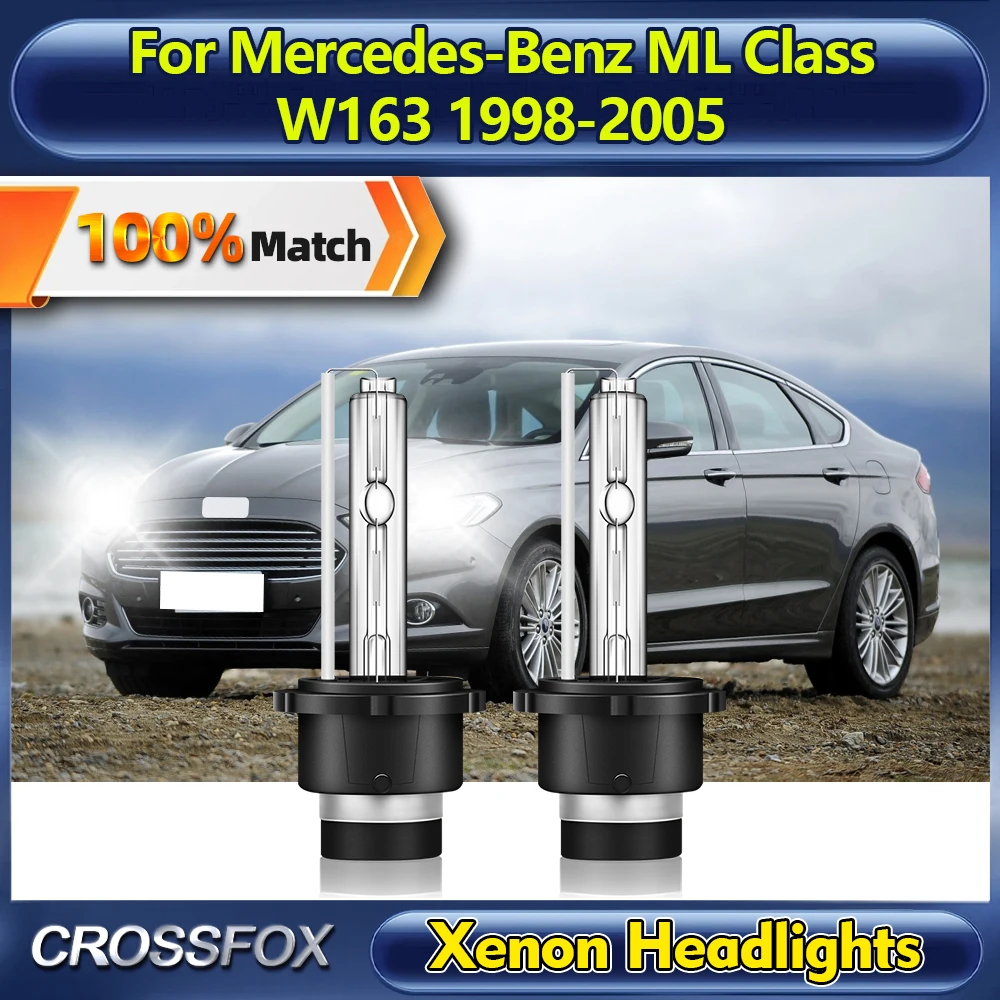 

D2S Xenon Lamps 35W Car Lights 20000LM HID Xenon Headlight Bulbs For Mercedes-Benz ML Class W163 1998-2001 2002 2003 2004 2005