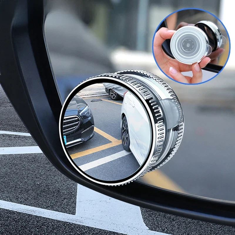 BLALION – rétroviseurs à ventouse pour voiture, miroir d'angle mort 360, cadre rond réglable, rétroviseur auxiliaire convexe grand angle