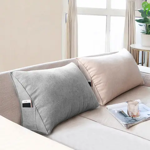 49x37.5cm 에어 쿠션 베개 - 야외 캠핑용 접이식 풍선 베개 및 좌석 패드, 보관 가방 포함 9 침대 등받이 삼각 허리 쿠션 솜 포함