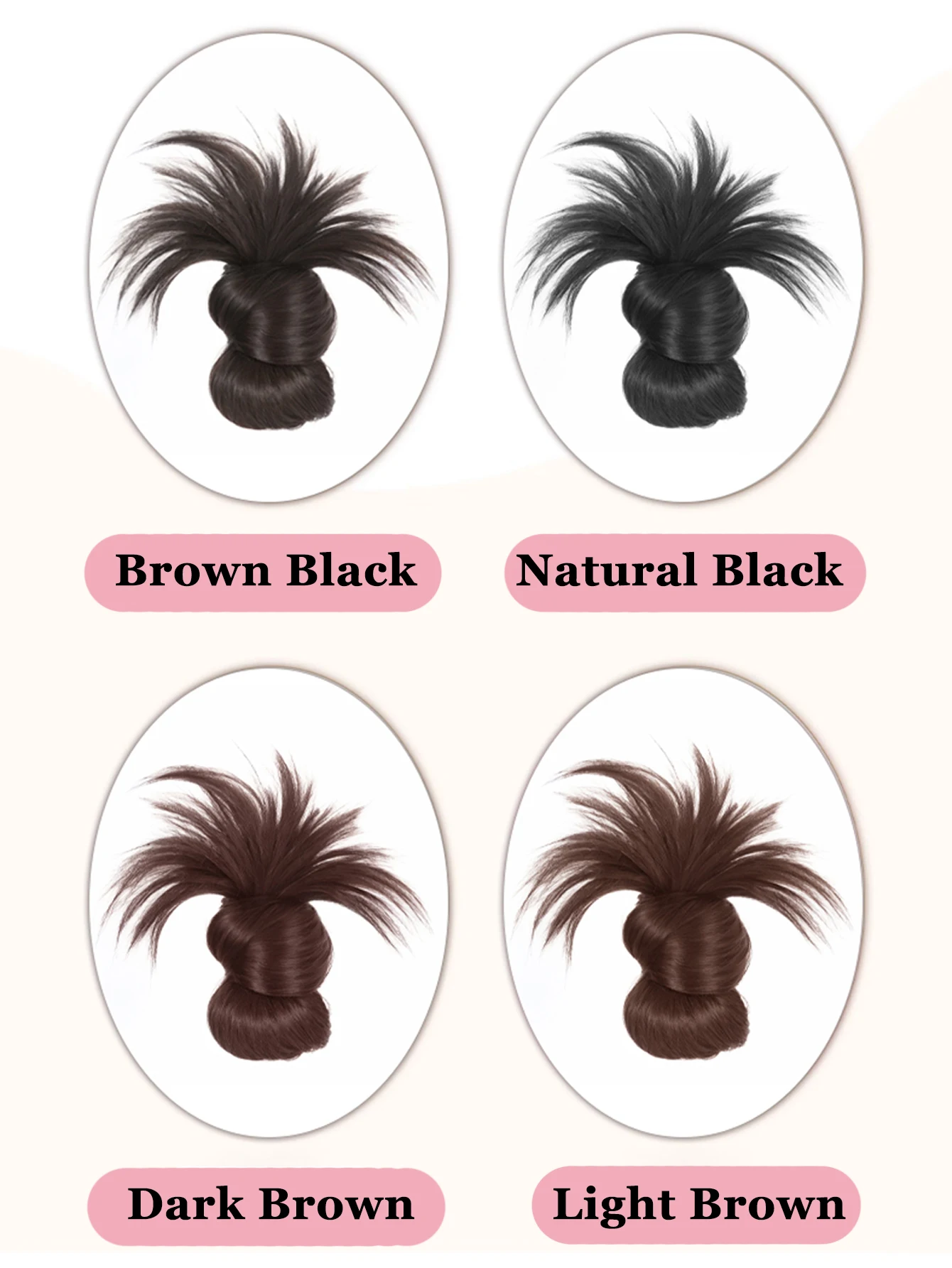 AOSIQUEEN Synthetic Low-tied Chicken Feather Ball Head Claw Clip Bun Lazy Bun Wig Bag Hair Accessories Suitable For Women image 5