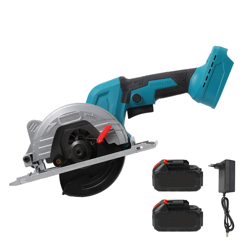 Hochleistungs-Mini-Akku-Kreissäge Bürstenlose Multifunktions-Schneidemaschine Handgeführte Kabellose Elektro-Kreissäge Einstellbares Holzbearbeitungs- und Gartenwerkzeug