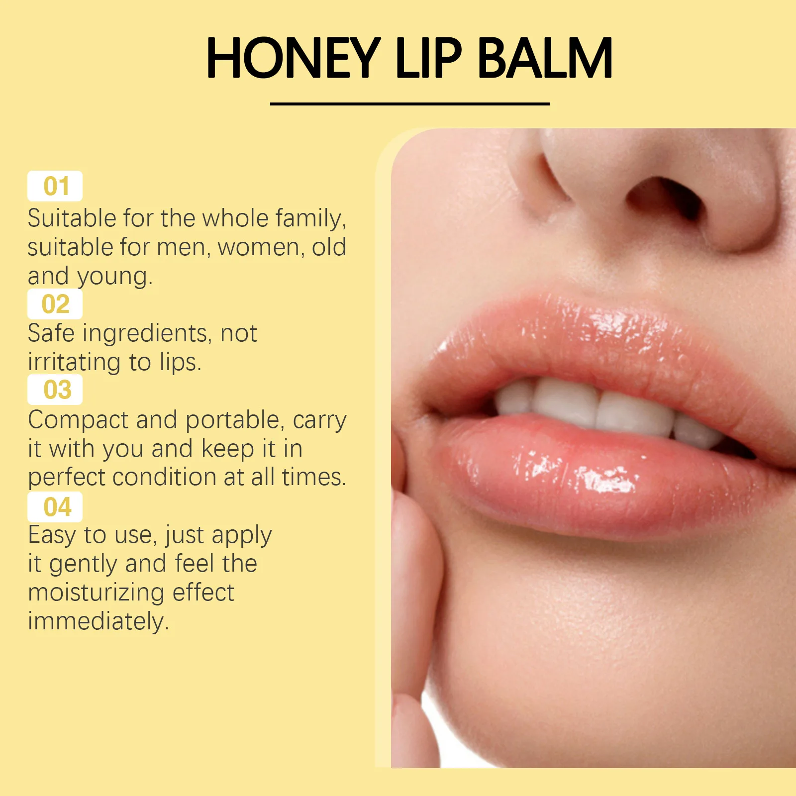 Hoygi 15g Honey Hydrating Lip Balm Moisturizing Anti Cracking Dry Dark Lips Dead Skin Removal  Exfoliating Repair Skin Lip Balm