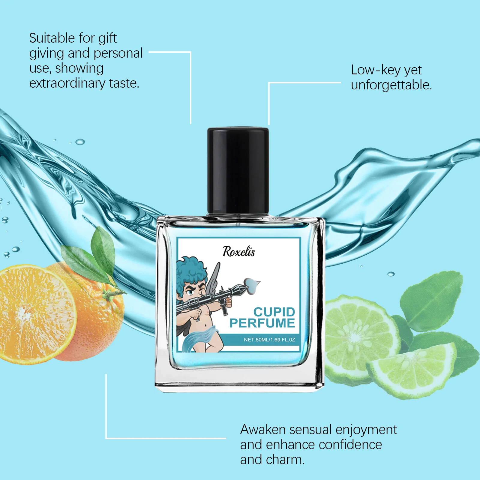 عطر روكسيليس 50 مللي كيوبيد جلامور للرجال عطر فرمون يدوم طويلاً مهرجان السادة هدايا الزوجين عطر كولونيا الساحر