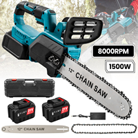 Brushless 12Inch Electric Chainsaw Cordless Portable Pruning Woodworking Power Tool Handheld Garden Cutter For Makita21V Battery