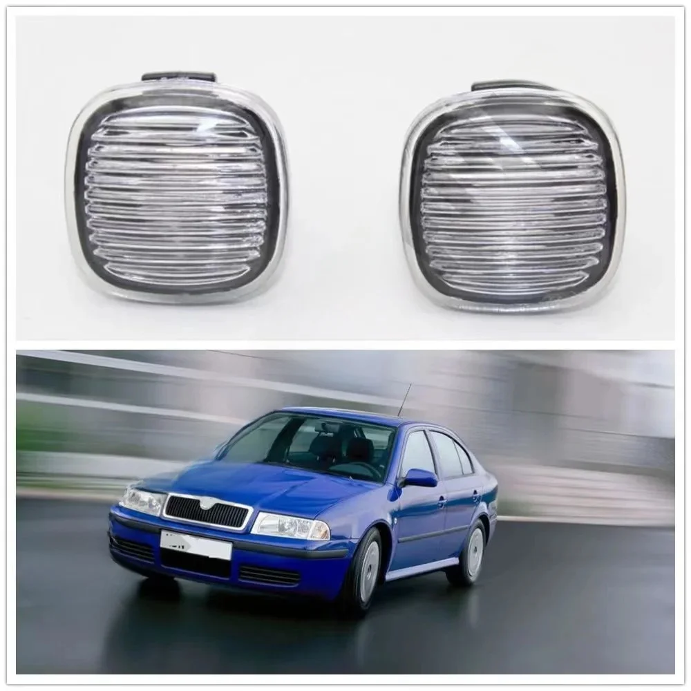 2 szt. Do Skoda Octavia MK1 A4 2001 2002 2003 2004 2005 2006 2007 2008-2011 Marker boczny do stylizacji samochodu Wzmacniacz włączony kierunkowskaz — zdjęcie 2