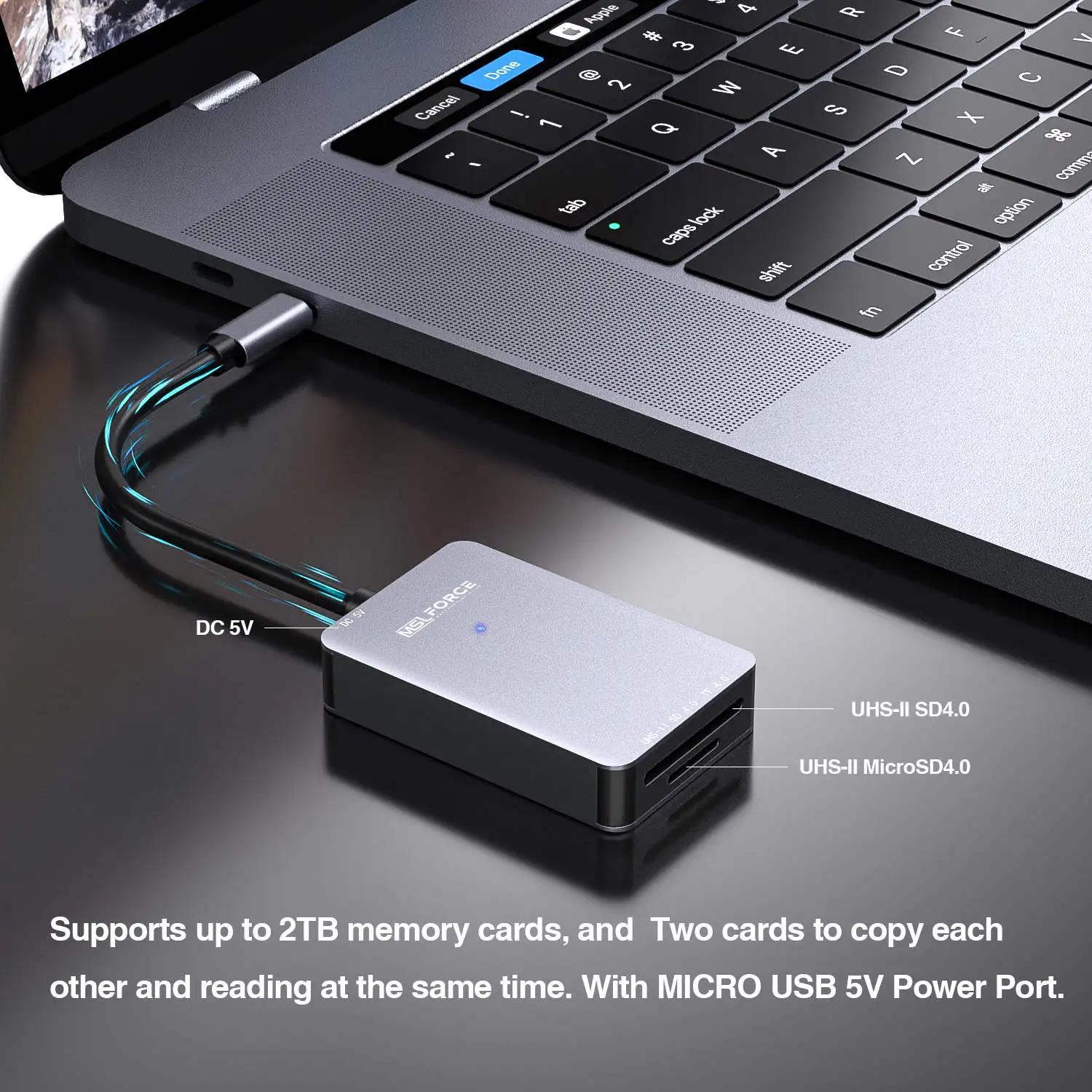 UHS-II 고속 카드 리더, USB C SD 4.0 메모리 카드 리더, SDXC, SDHC, SD, MMC, 마이크로 SDXC, 마이크로 SD, 마이크로 SD