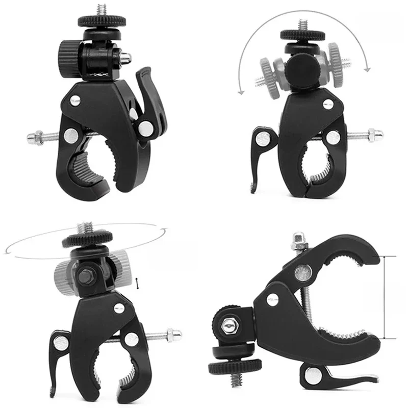 AliExpress Fomscvka Universal 360 Degree Rotating 1/4 Camera DV Bike Bicycle Handlebar Clamp Bracket Tripod Mount Screw Clip For Sport Camera GOPRO