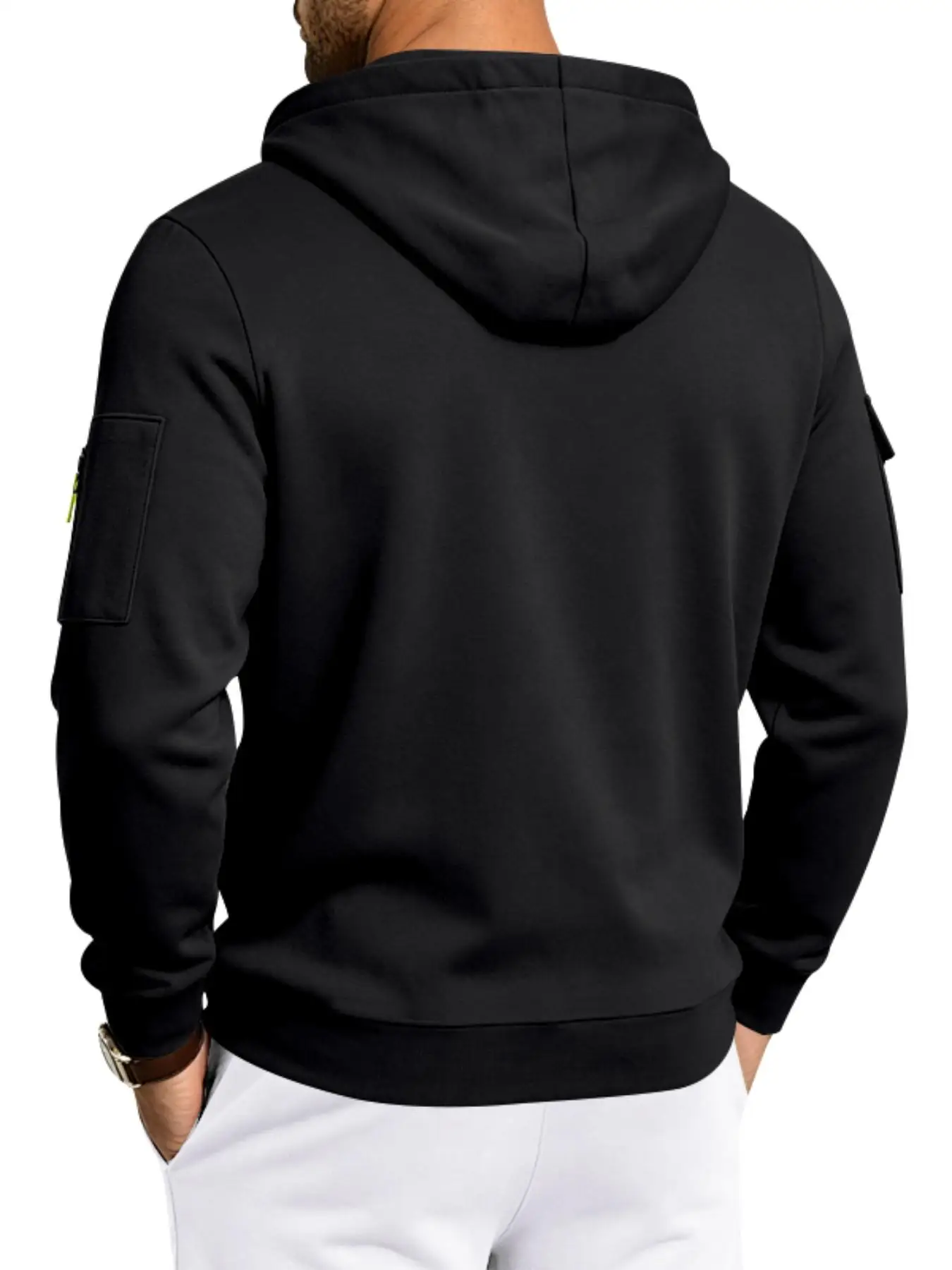 Men's Casual Fashion Hoodie, Kangaroo Pocket and Drawstring Design, Long Sleeve Pullover Hoodie for Winter