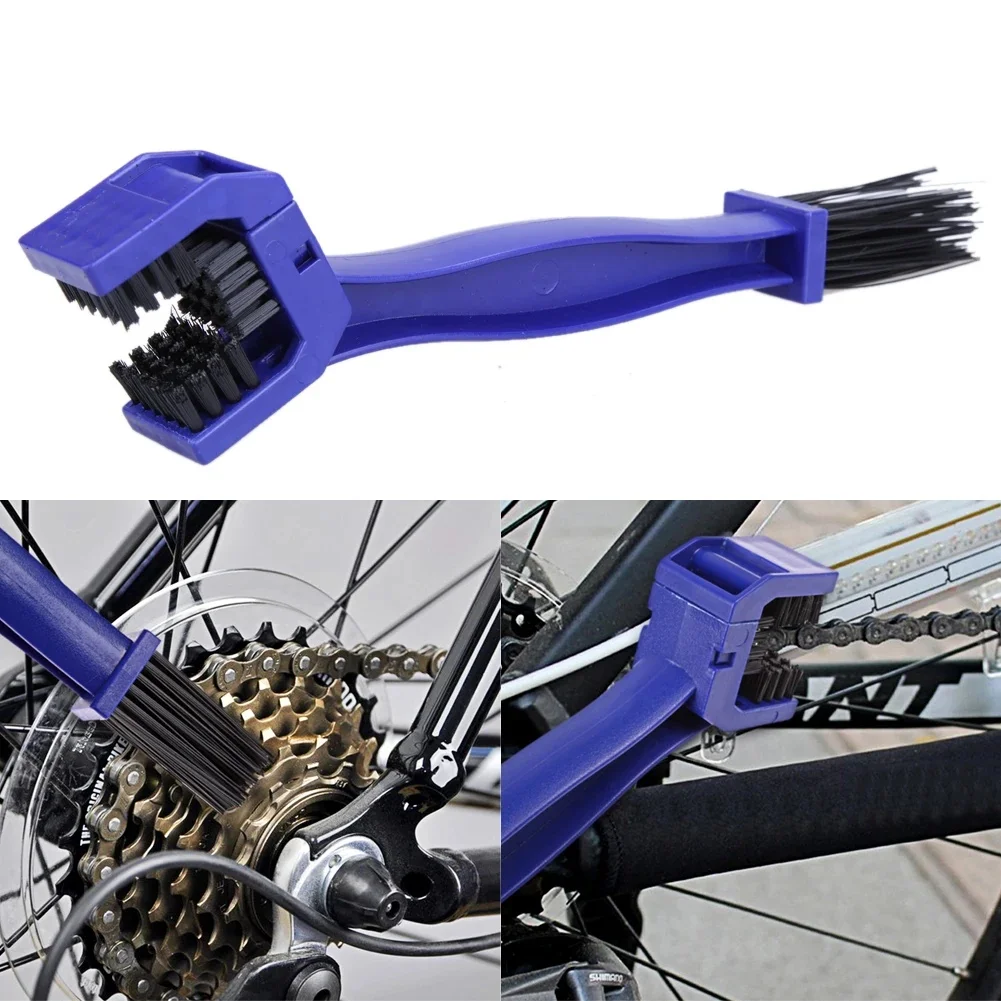 AliExpress alloet Motorcycle Mountain Bike Bicycle Scooter Double-end Chain Cleaning Brush Cycle Chain Detailing Brush Motorbike Chain Clean Tool