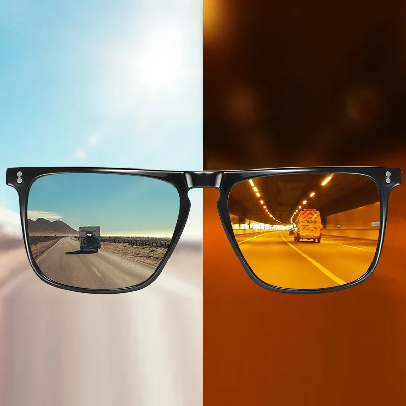 Marke Niet Platz Photochrome Sonnenbrille Männer Polarisierte Frauen Fahren Sonnenbrille Tag Nacht Vision Anti-Glare zonnebril heren