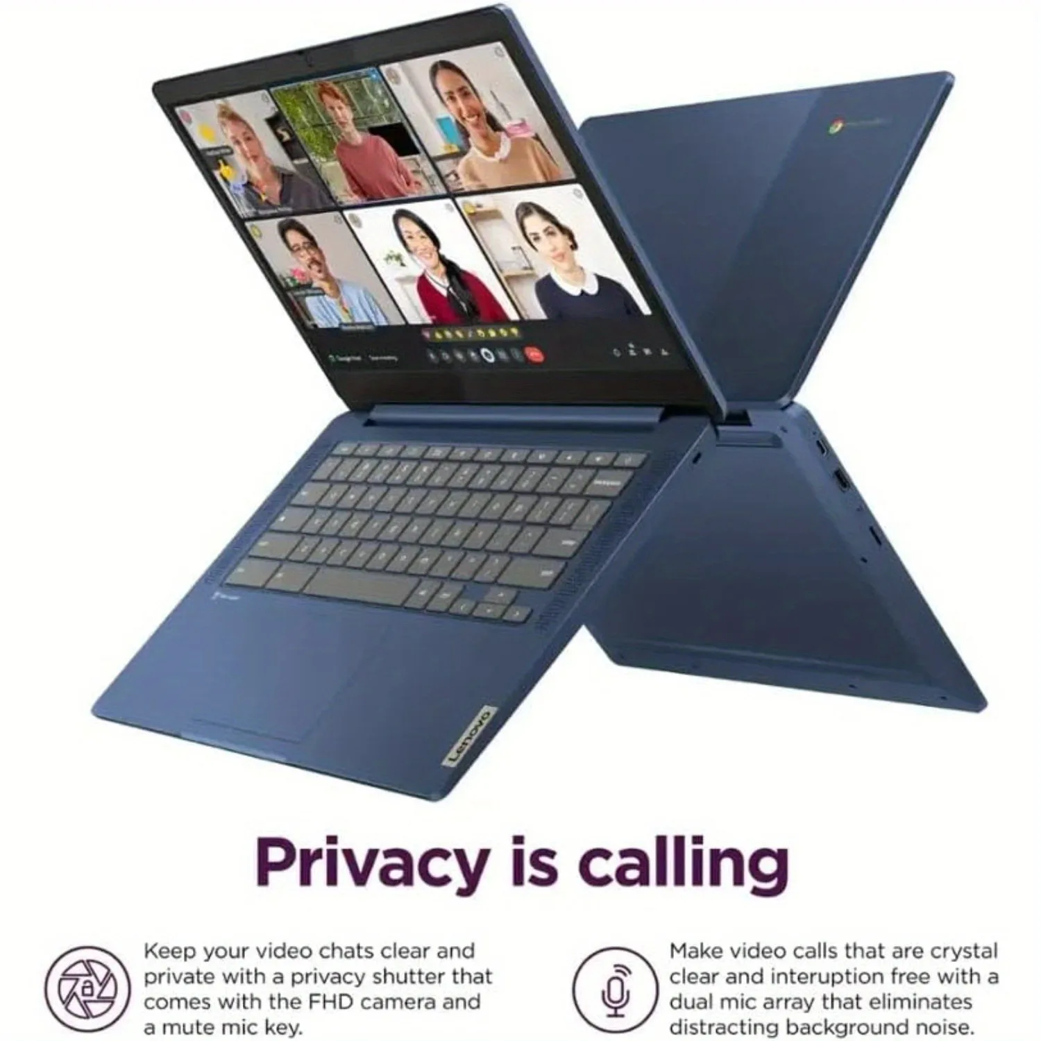 Lenovo IdeaPad Slim 3 14'' Full HD Chromebook,MediaTek Kompanio 520,4 GB RAM, 320 GB Speicher (64 GB eMMC + 256 GB SD-Karte), Chrom-Betriebssystem