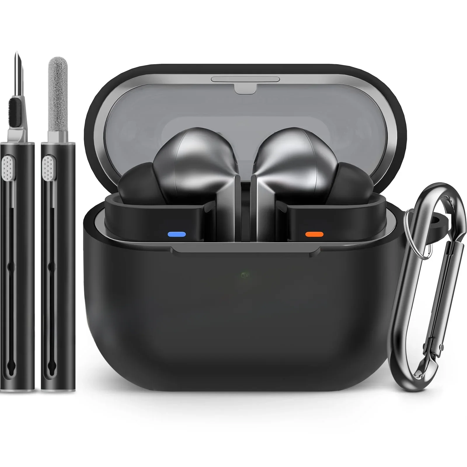 Para samsung buds 3/galaxy buds3 pro caso com kit de limpeza capa protetora de silicone para galaxy