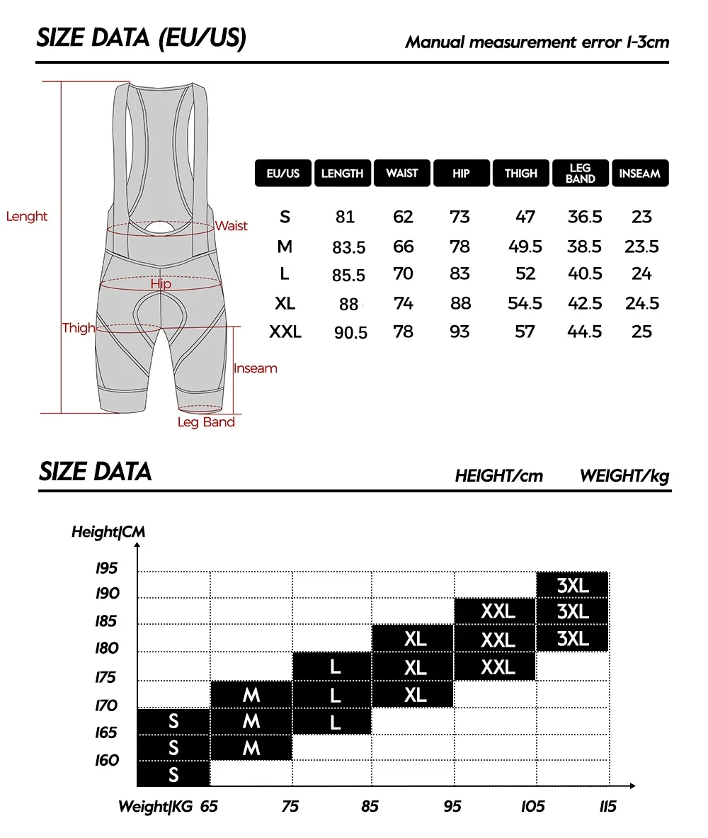 RION Herren Radsport-Trägerhose Mountainbike MTB Tights Polsterung Fahrrad-Trägerhosen Fahrradausrüstung Italienisches Dolomiti-Polster 8H Outdoor-Sport – Detail 4