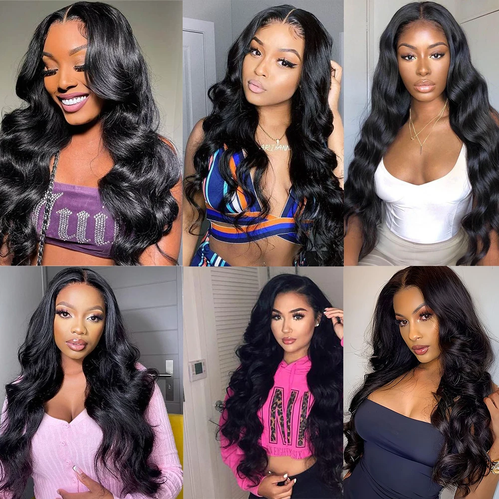 Wig rambut manusia 4x4 13x4 Body Wave renda depan untuk wanita Wig Lace Frontal 360 telah ditanami Wig penutupan renda 5x5