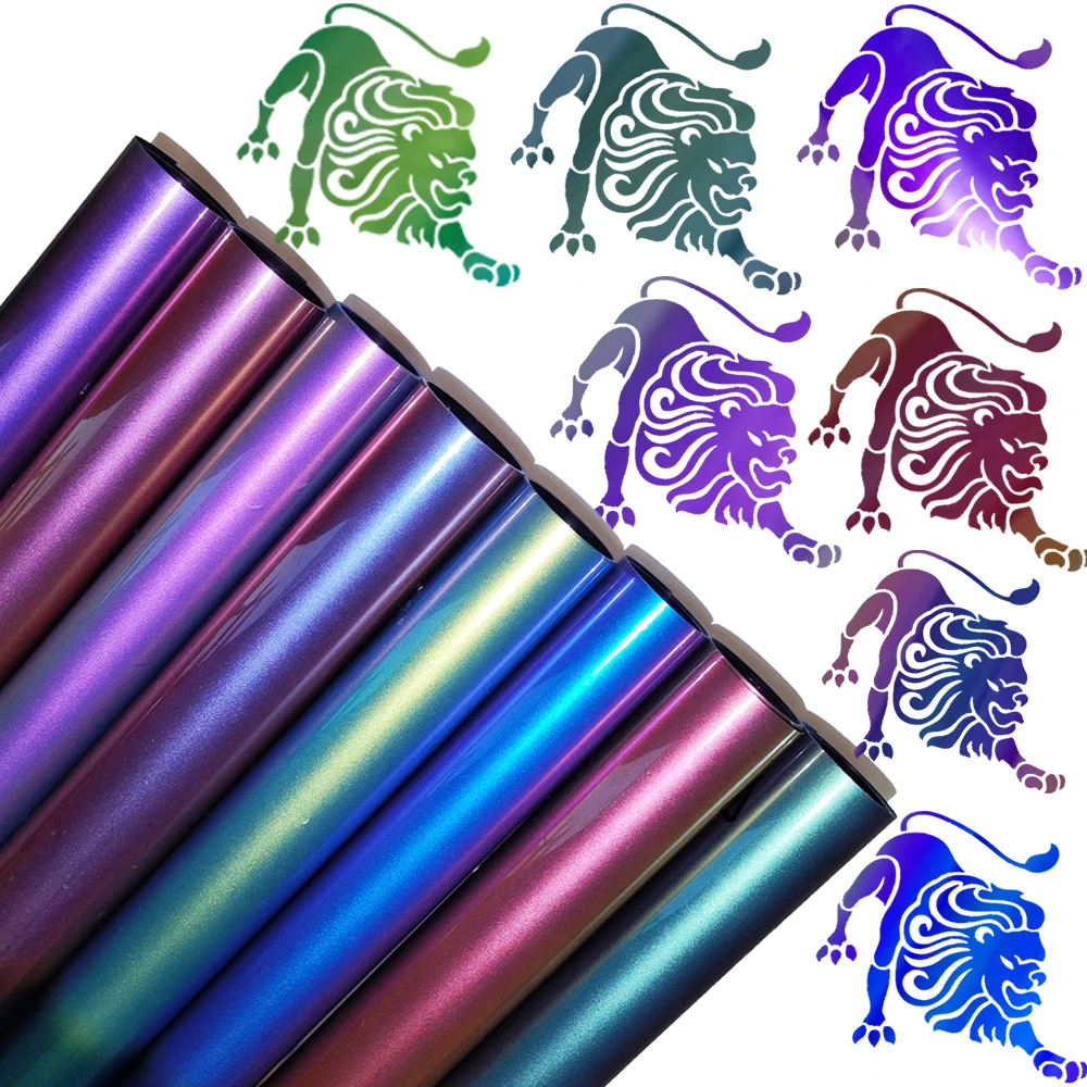 Chameleon Gradient Change Luxury 30cmX100cm Chameleon HTV Heat Transfer Vinyl Iron On Vinyl For T-Shirt