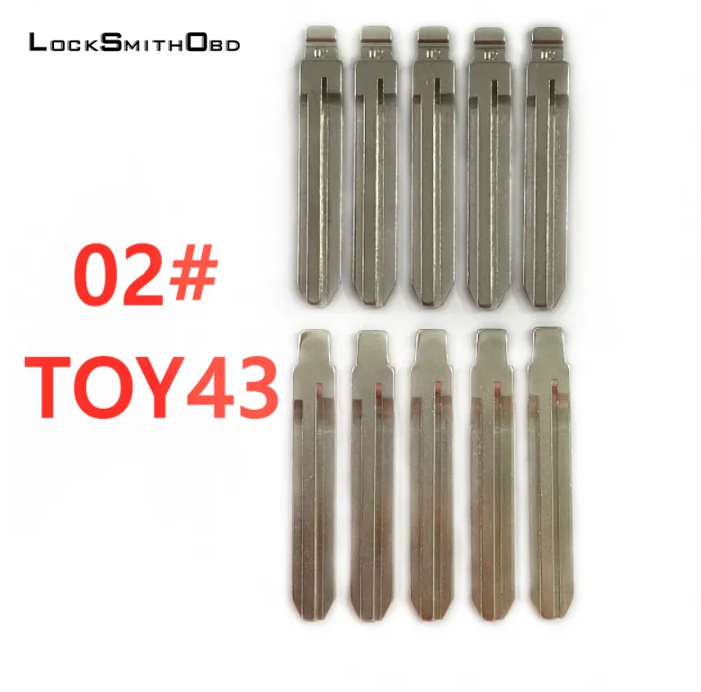 

LOCKSMITHOBD #02 KD Replacement Car Key Blade LISHI TOY43 For Toyota Camry Corolla Highlander RAV4 Yaris Key Uncut Blank Car