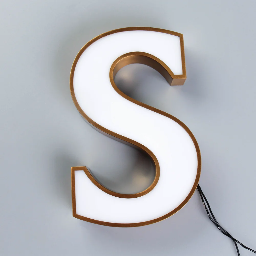 Groothandel Led Brief Metalen Licht Led Acryl Teken Letters