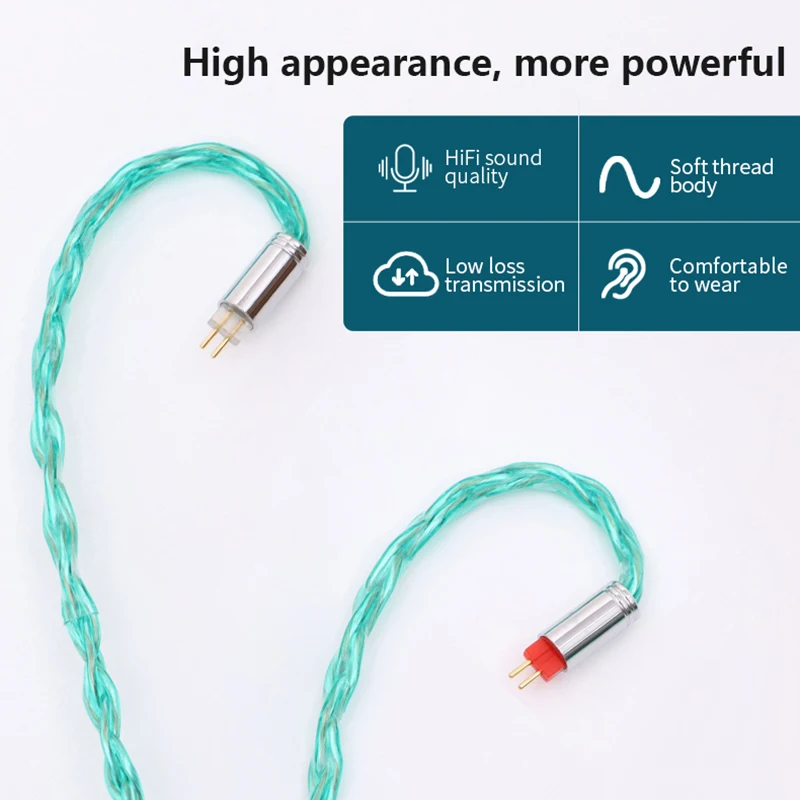 XINHS 8Core Japanese Imported 7N Single Crystal Copper Graphene Mixed 0.78mm 2Pin MMCX 3.5mm HiFi Headphone Upgrade Cable