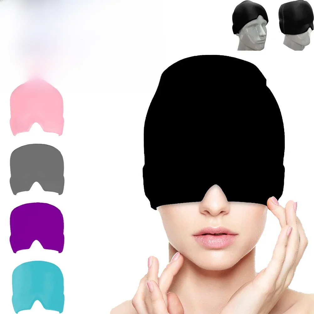 Gel de thérapie chaude et froide, soulagement des maux de tête et de la Migraine, capuchon pour chimio, sinus, enveloppement de thérapie portable pour le cou, soulagement de la douleur à pression du