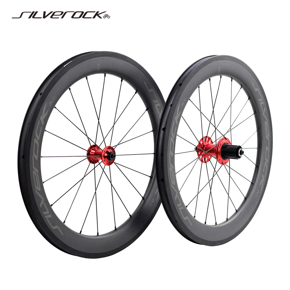 

SILVEROCK SR50 Carbon Wheels 451 20" 1 1/8" 406 Rim Caliper V Brake for Minivelo P8 P18 Tern Folding Bike 20" Bicycle Wheelset