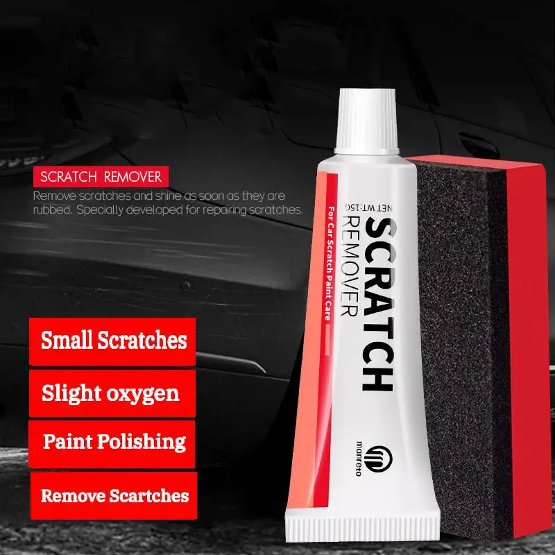 

Car Paint Scratch Remover with Sponge Auto Swirl Remover Scratches Repair Tools Polishing Grinding Paste For Any Color Cars