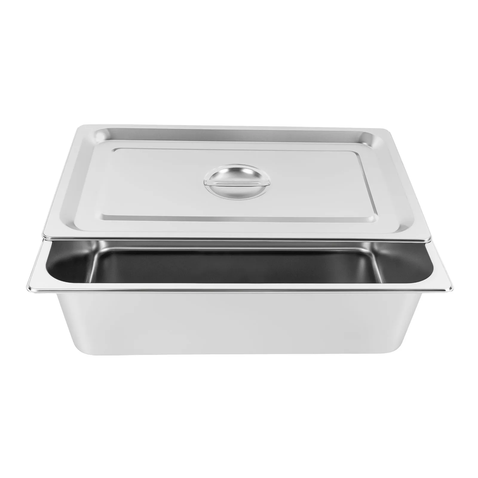 4er-Pack Hotelpfanne 5,9-Zoll-Tiefdampftischpfanne mit Deckel 21,26" L x 12,6" B Hotelpfannen Edelstahlpfannen Restaurant
