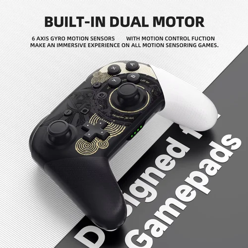 Imagen 2 del producto Controladores Joy Pad Switch Pro compatibles con Switch/OLED/Lite, controlador de interruptor inalámbrico vibración somatosensorial e inmersiva