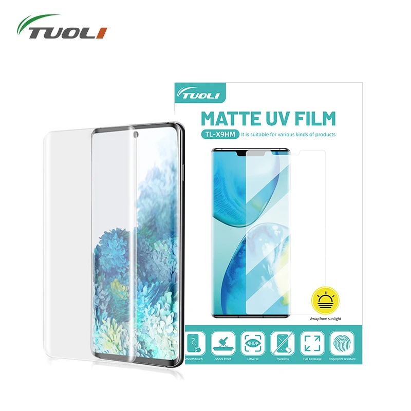 

TUOLI TL-X9HM UV Matte Mobile Phone Curved Screen Soft Glass Explosion-proof Film For Curing Machine For TL-168 TL-568 Cutting