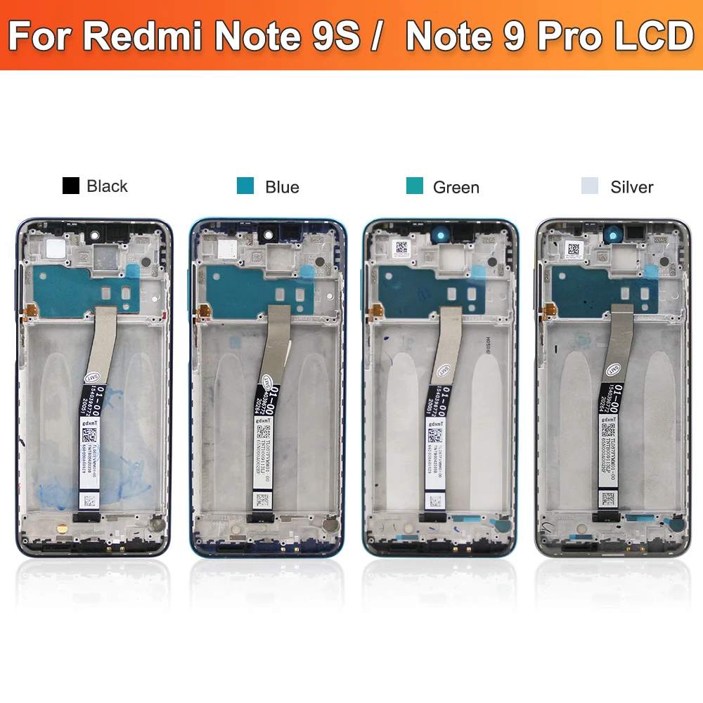 AAA Quality For Xiaomi Redmi Note 9 Pro LCD Display Touch Screen Digitizer For Redmi Note 9S Display M2003J6B2G Replacement