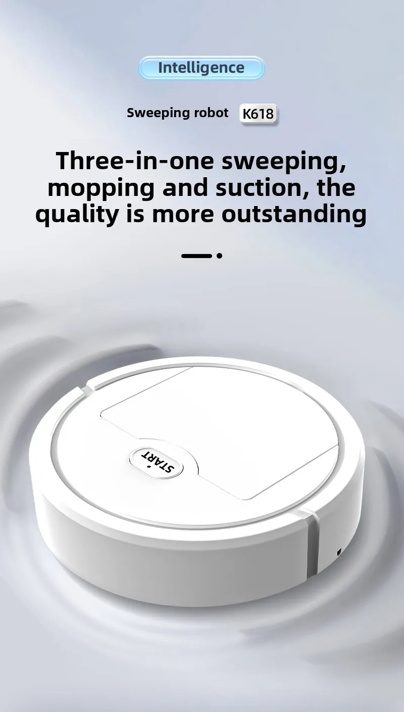 Rechargeable 3 In 1 Smart Sweeping Robot Home Sweeper Sweeping and Vacuuming Wireless Vacuum Cleaner Sweeping Robots For Home